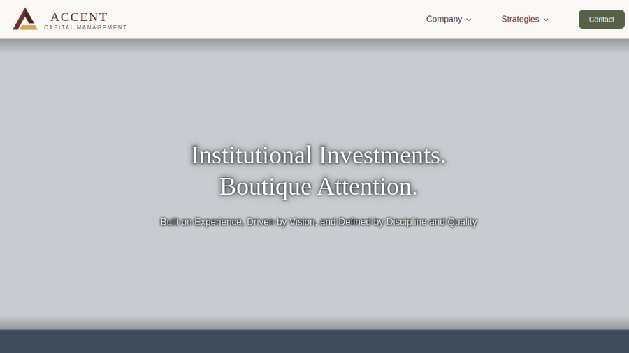 Screenshot of the Accent Capital Management, LLC website