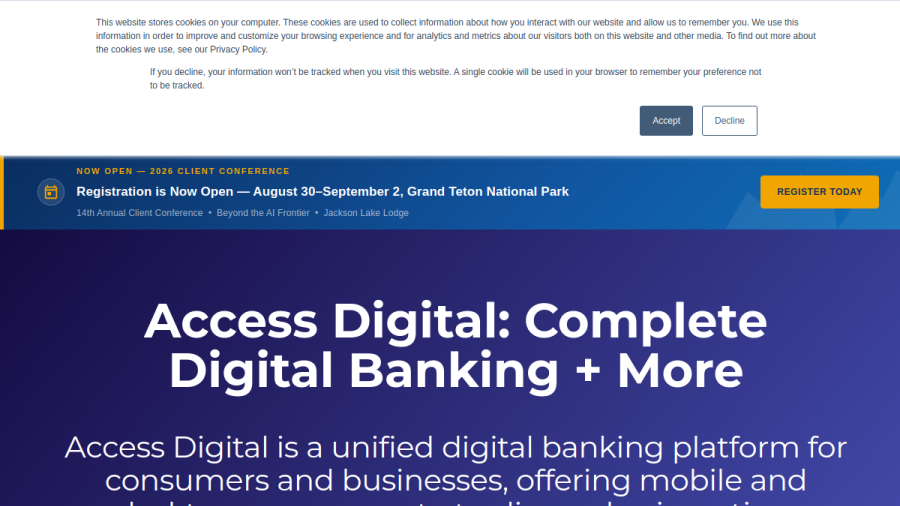 Screenshot of the Access Softek Advisory Services website
