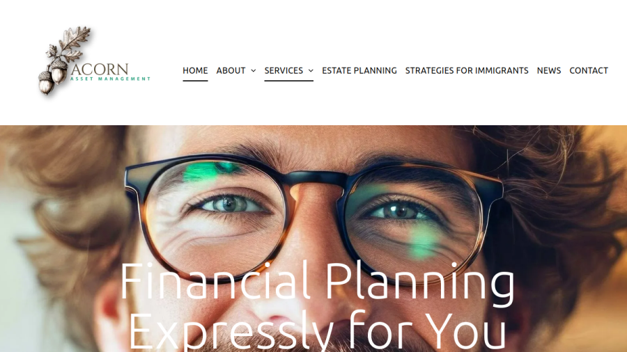 Screenshot of the Acorn Asset Management LLC website