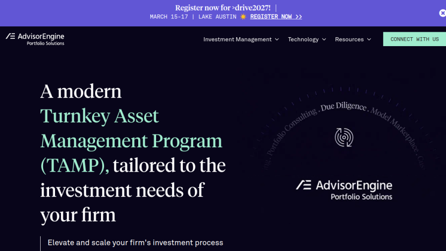 Screenshot of the Advisorengine Portfolio Solutions INC. website