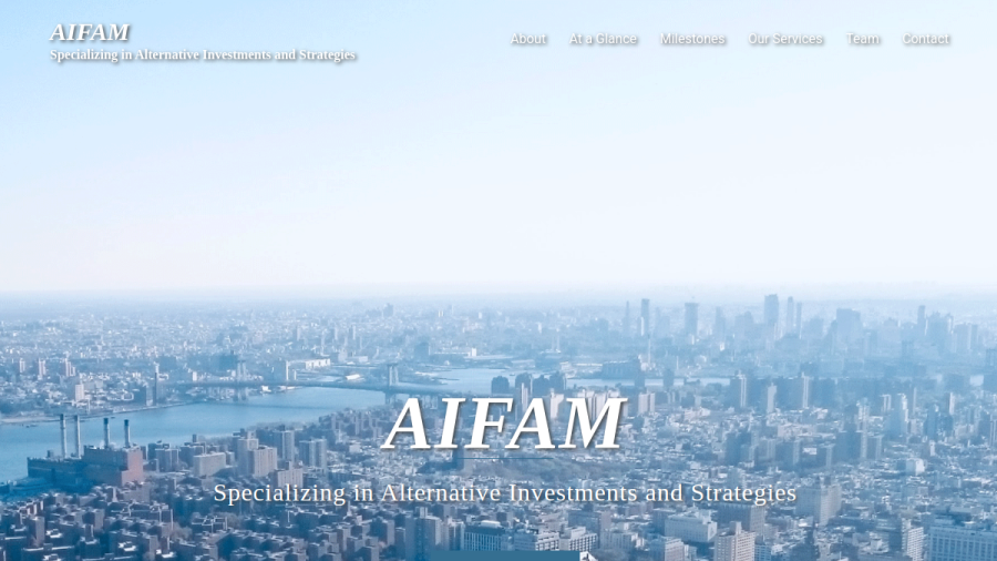 Screenshot of the Aifam Group LLC website