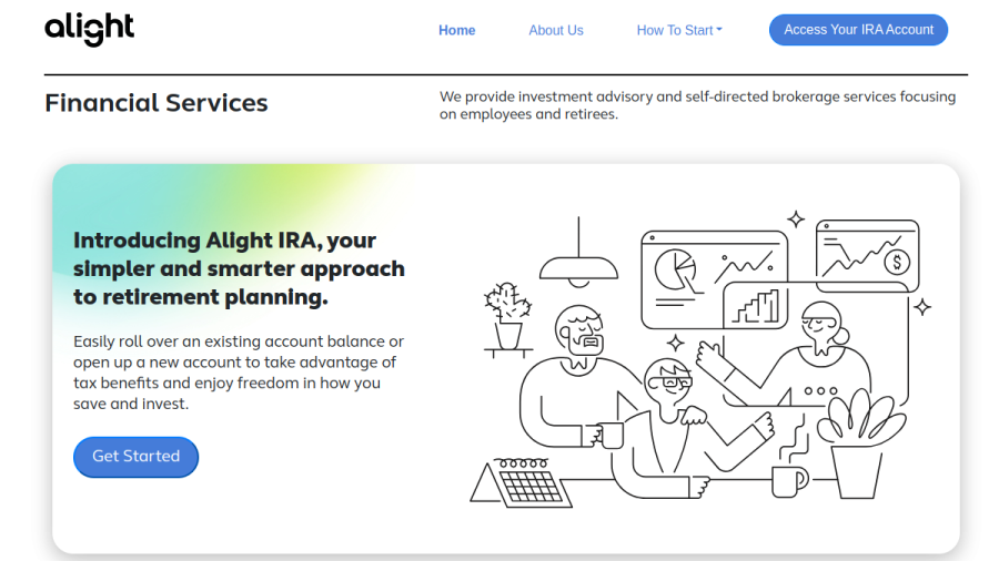 Screenshot of the Alight Financial Advisors, LLC website