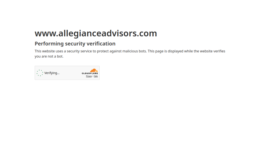 Screenshot of the Allegiance Financial Advisors, INC. website