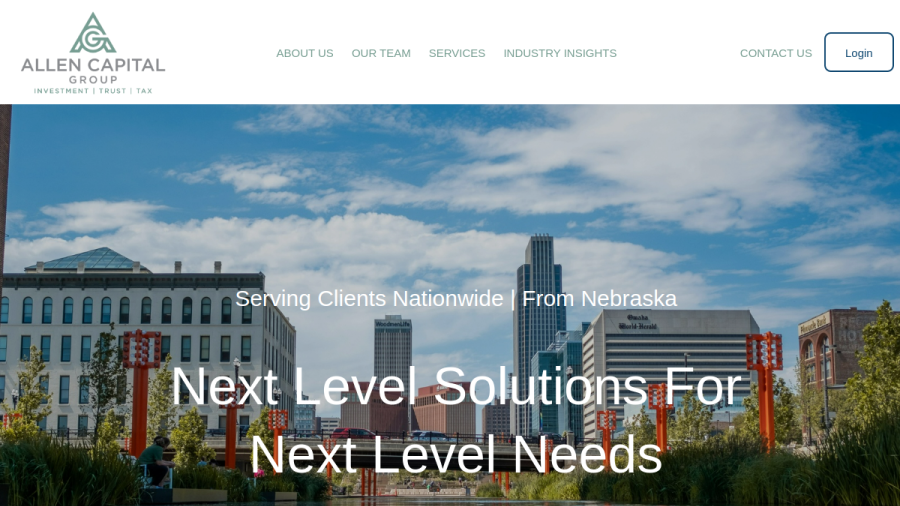 Screenshot of the Allen Capital Group, LLC website