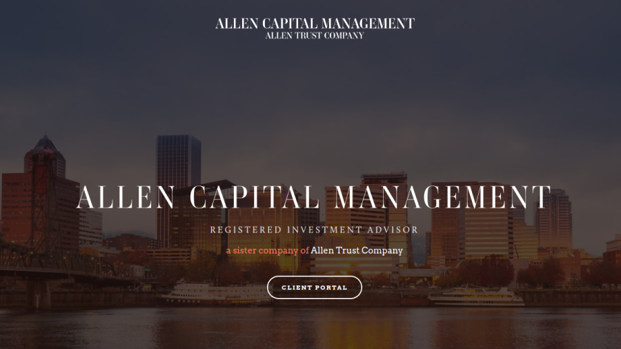 Screenshot of the Allen Capital Management, LLC website