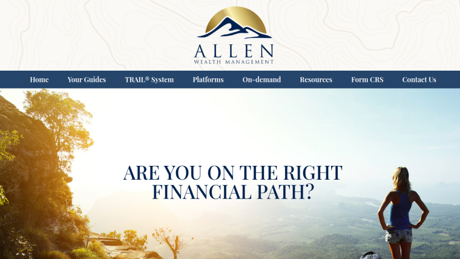 Screenshot of the Allen Wealth Management, LLC website