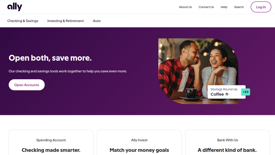Screenshot of the Ally Invest Advisors website