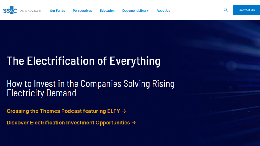 Screenshot of the Alps Advisors, INC. website