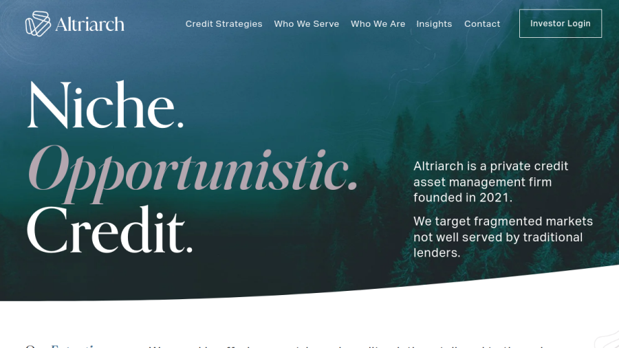 Screenshot of the Altriarch Asset Management, LLC website