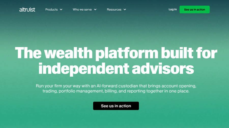Screenshot of the Altruist LLC website