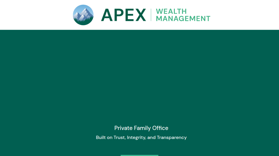 Screenshot of the Apex Wealth Management, LLC website