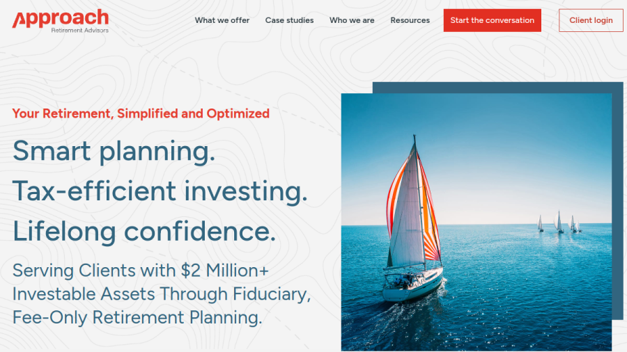 Screenshot of the Approach Retirement Advisors, LLC website