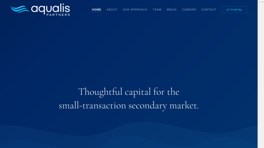 Screenshot of the Aqualis Partners LLC website