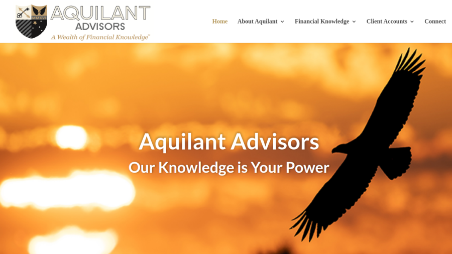 Screenshot of the Aquilant Advisors website