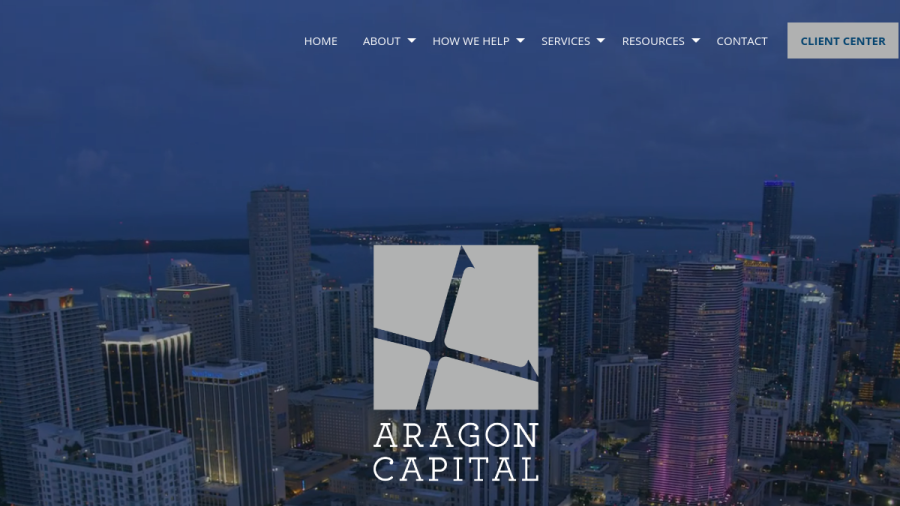 Screenshot of the Aragon Capital LLC website
