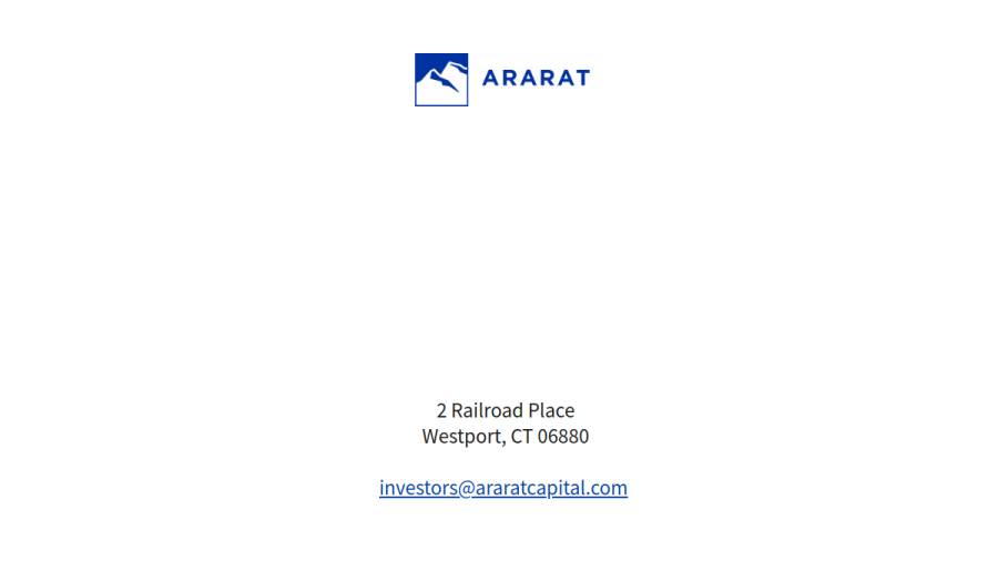 Screenshot of the Ararat Capital Management LP website