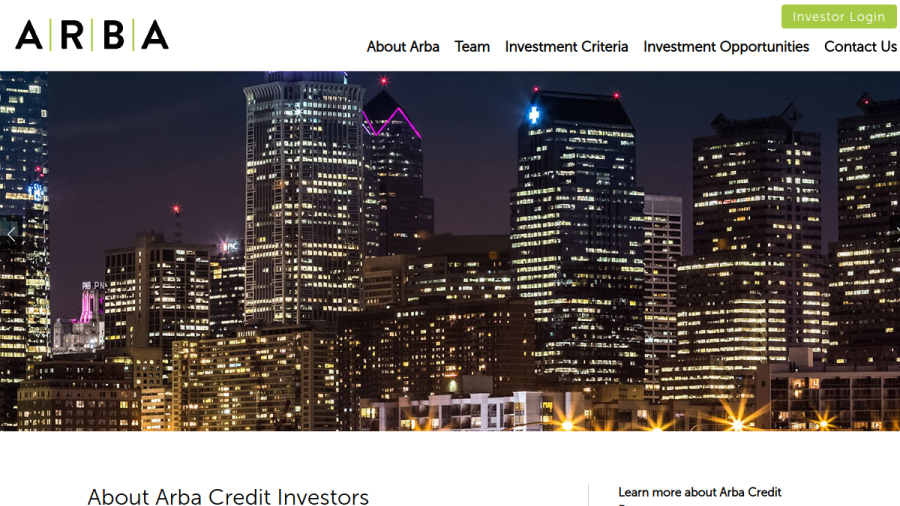 Screenshot of the Arba Credit Management, L.P. website