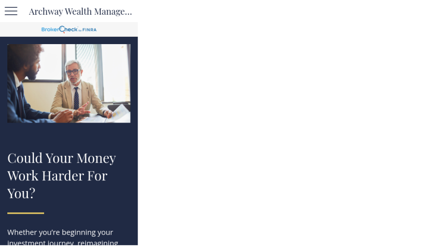 Screenshot of the Archway Wealth Management, LLC website