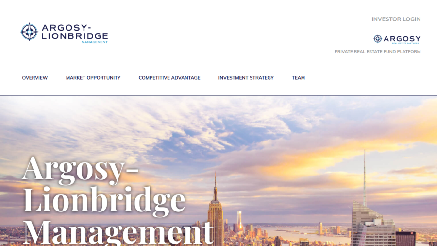 Screenshot of the Argosy-Lionbridge Management, LLC website