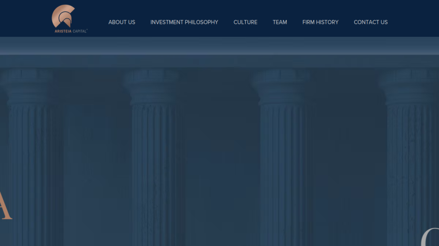 Screenshot of the Aristeia Capital, LLC website