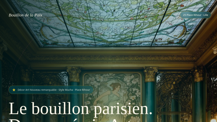 Site web créé pour Art Nouveau Haven