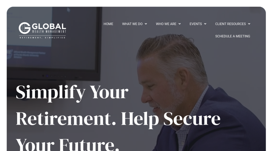Screenshot of the Global Wealth Management Investment Advisory, INC. website