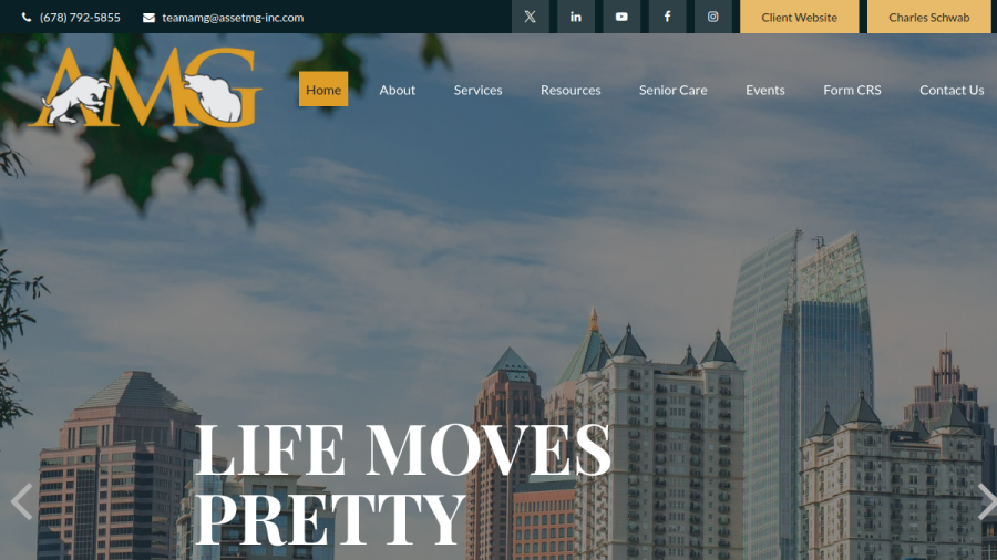 Screenshot of the Asset Management Group website