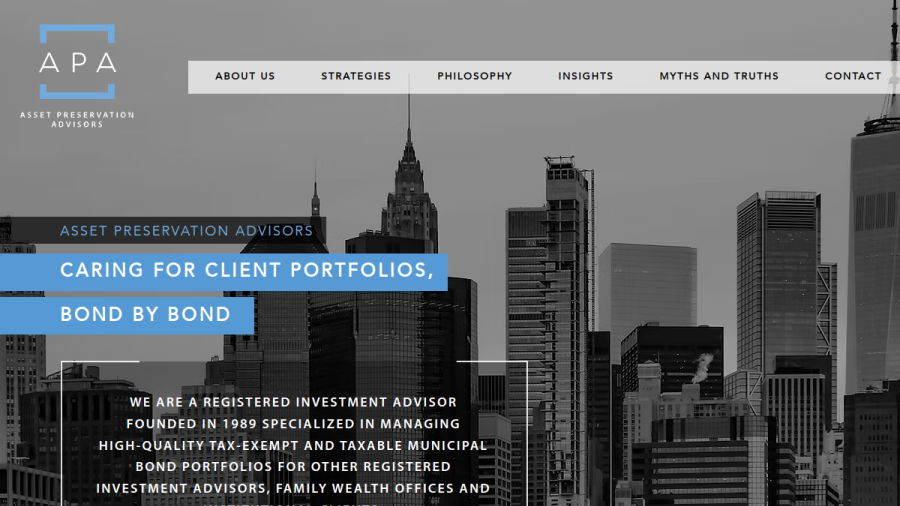 Screenshot of the Asset Preservation Advisors, LLC website