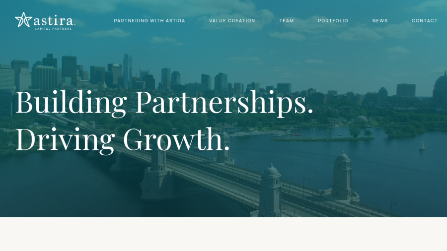 Screenshot of the Astira Capital Partners LP website