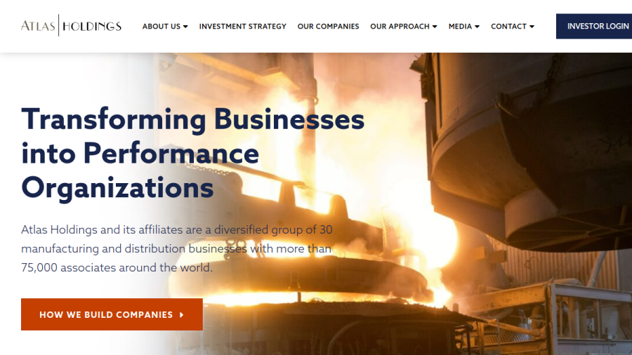 Screenshot of the Atlas Holdings LLC website