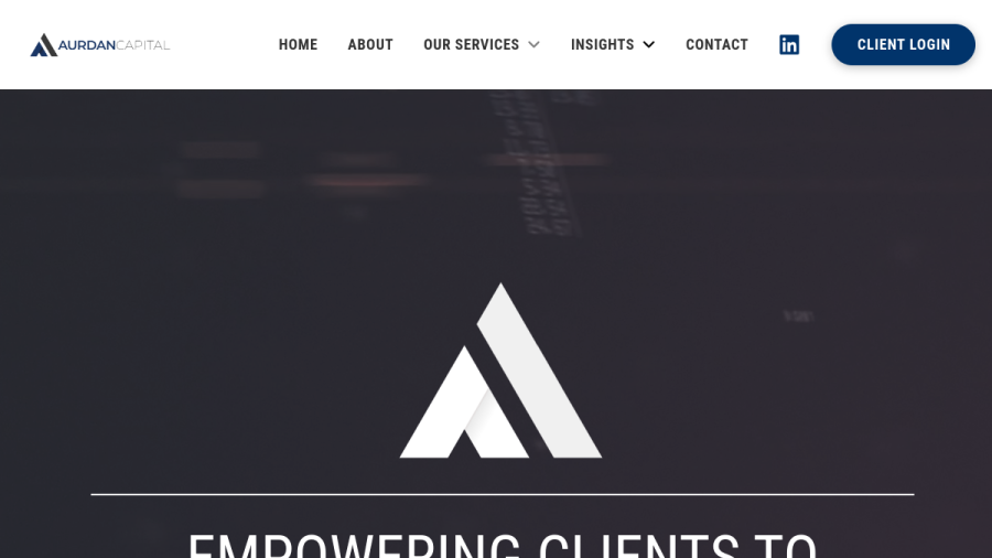 Screenshot of the Aurdan Capital Management, LLC website