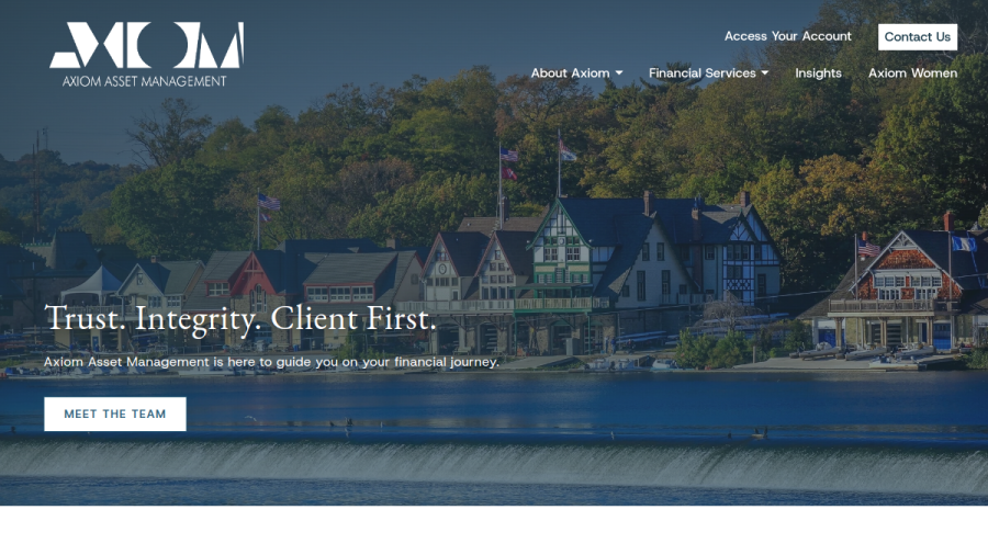 Screenshot of the Axiom Asset Management website
