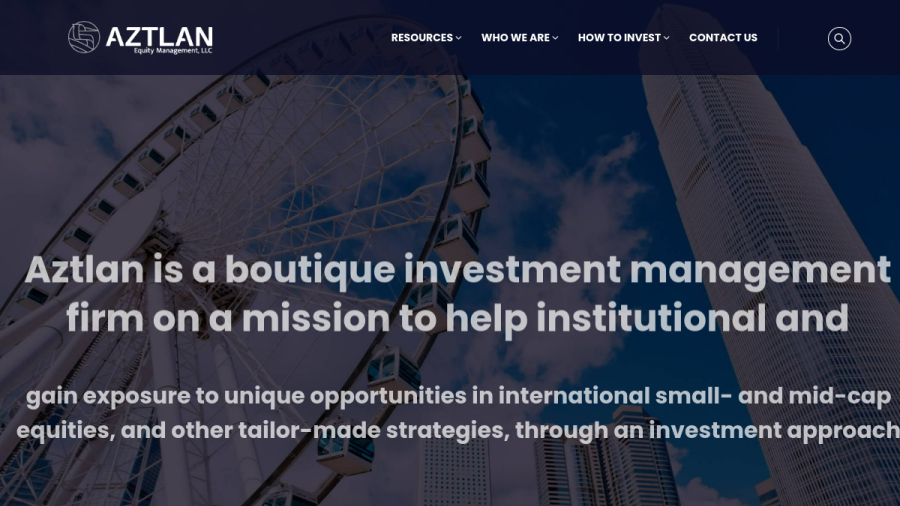 Screenshot of the Aztlan Equity Management, LLC website