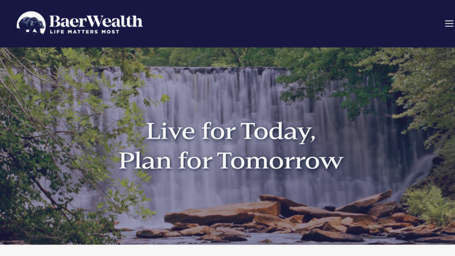 Screenshot of the Baer Wealth Management website