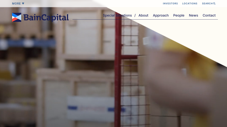Screenshot of the Bain Capital Credit, LP website