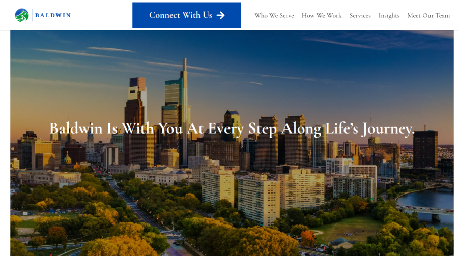 Screenshot of the Baldwin Investment Management, LLC website