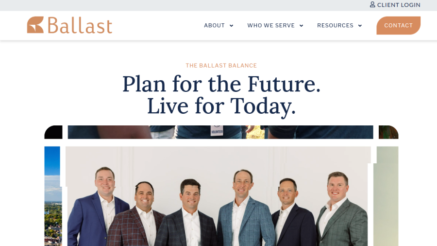 Screenshot of the Ballast, INC. website