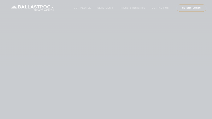 Screenshot of the Ballast Rock Private Wealth website