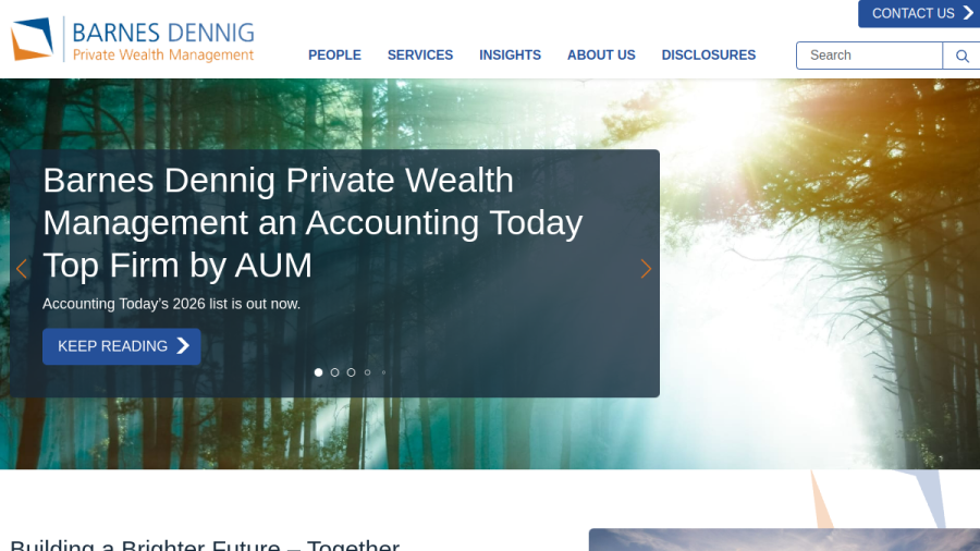 Screenshot of the Barnes Dennig Private Wealth Management, LLC website