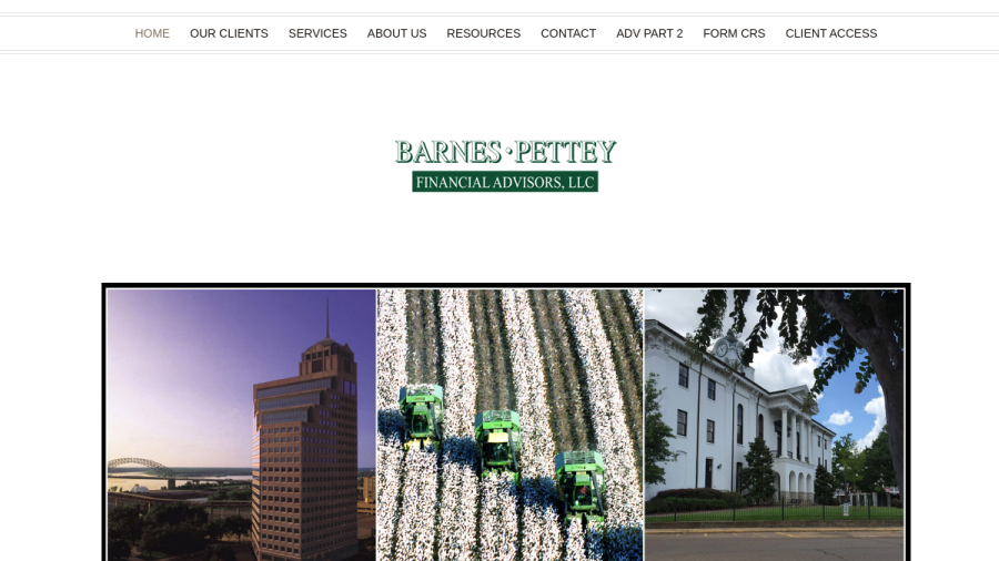 Screenshot of the Barnes Pettey Financial Advisors, LLC website