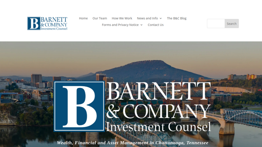 Screenshot of the Barnett & Co INC website