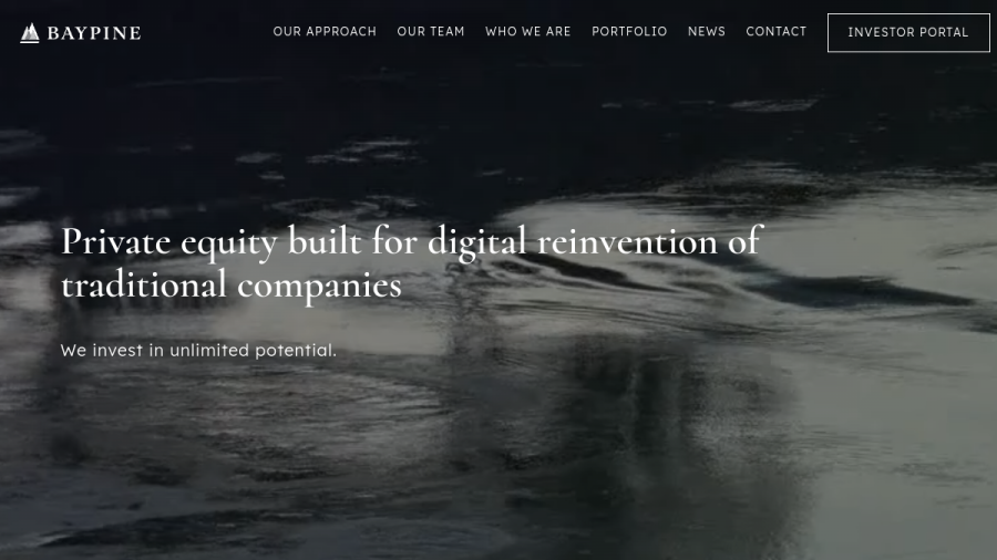 Screenshot of the Baypine Holdings LP website