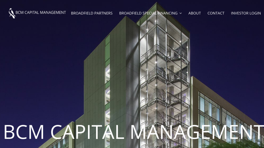 Screenshot of the Bcm Capital Management LLC website
