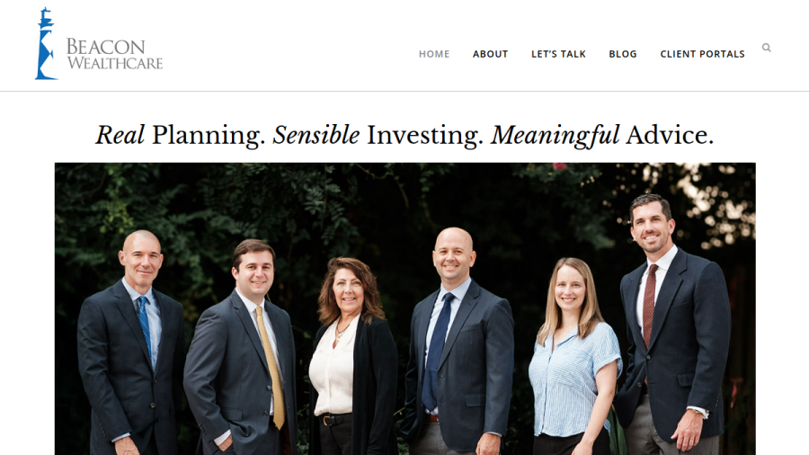 Screenshot of the Beacon Wealthcare LLC website