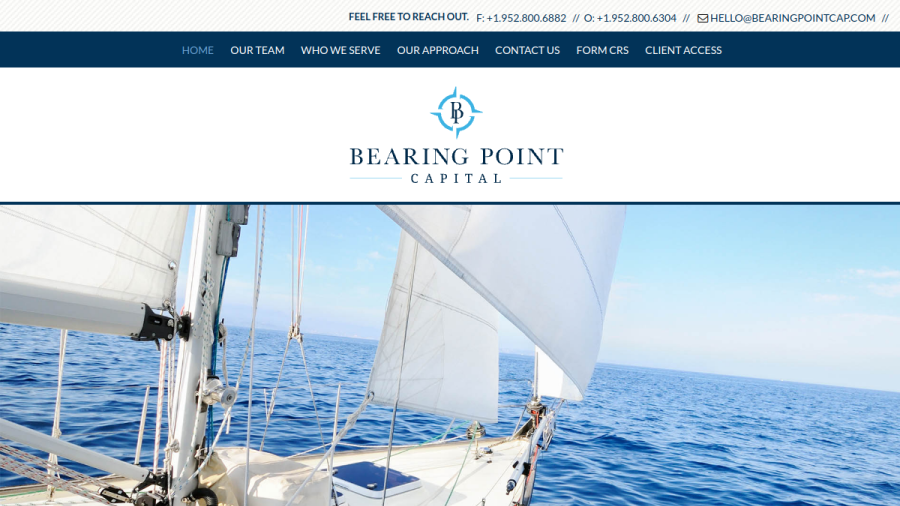 Screenshot of the Bearing Point Capital website