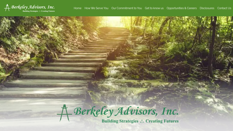 Screenshot of the Berkeley Advisors, INC. website