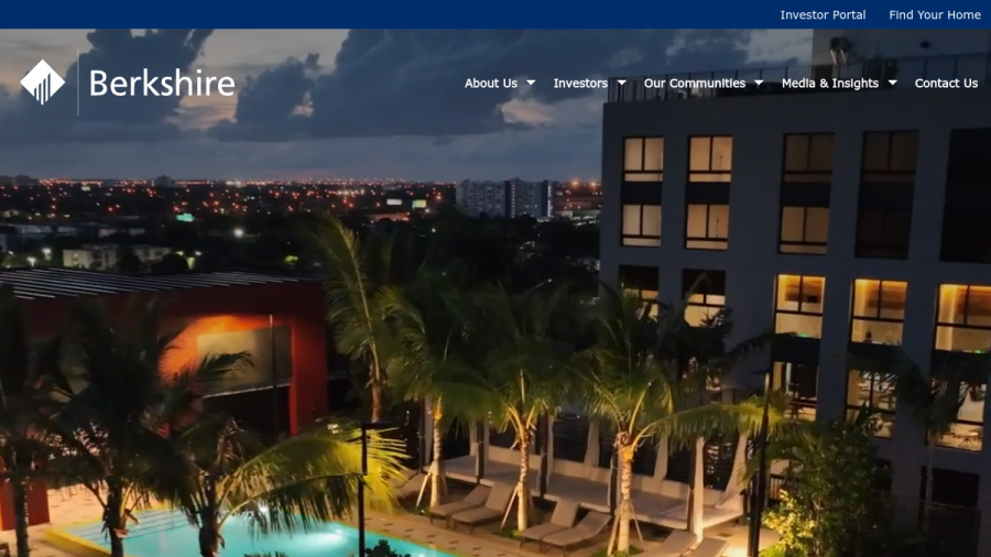 Screenshot of the Berkshire Property Advisors, LLC website
