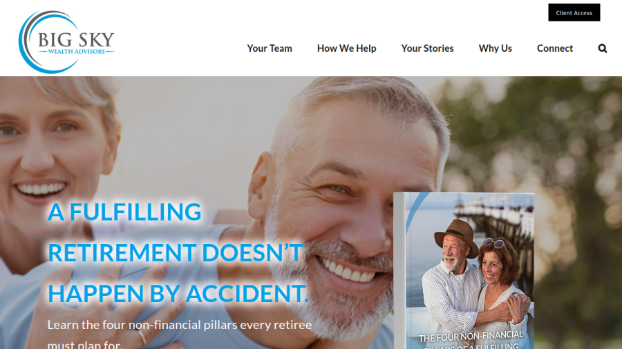Screenshot of the Big Sky Wealth Advisors, LLC website