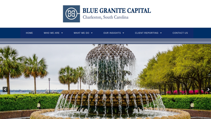 Screenshot of the Blue Granite Capital, LLC website