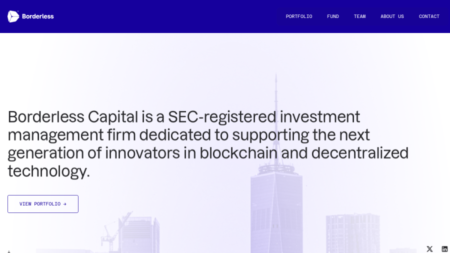 Screenshot of the Borderless Management LLC website